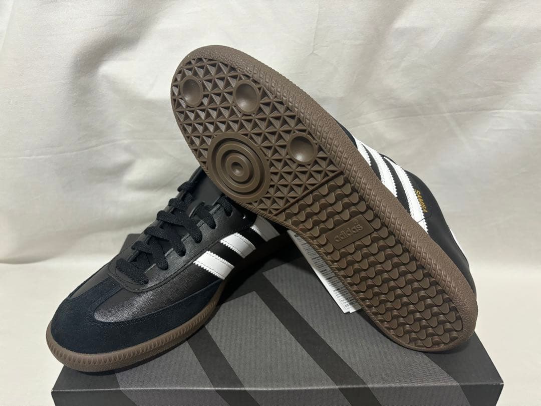 adidas samba leather black 27.5 サンバ レザー