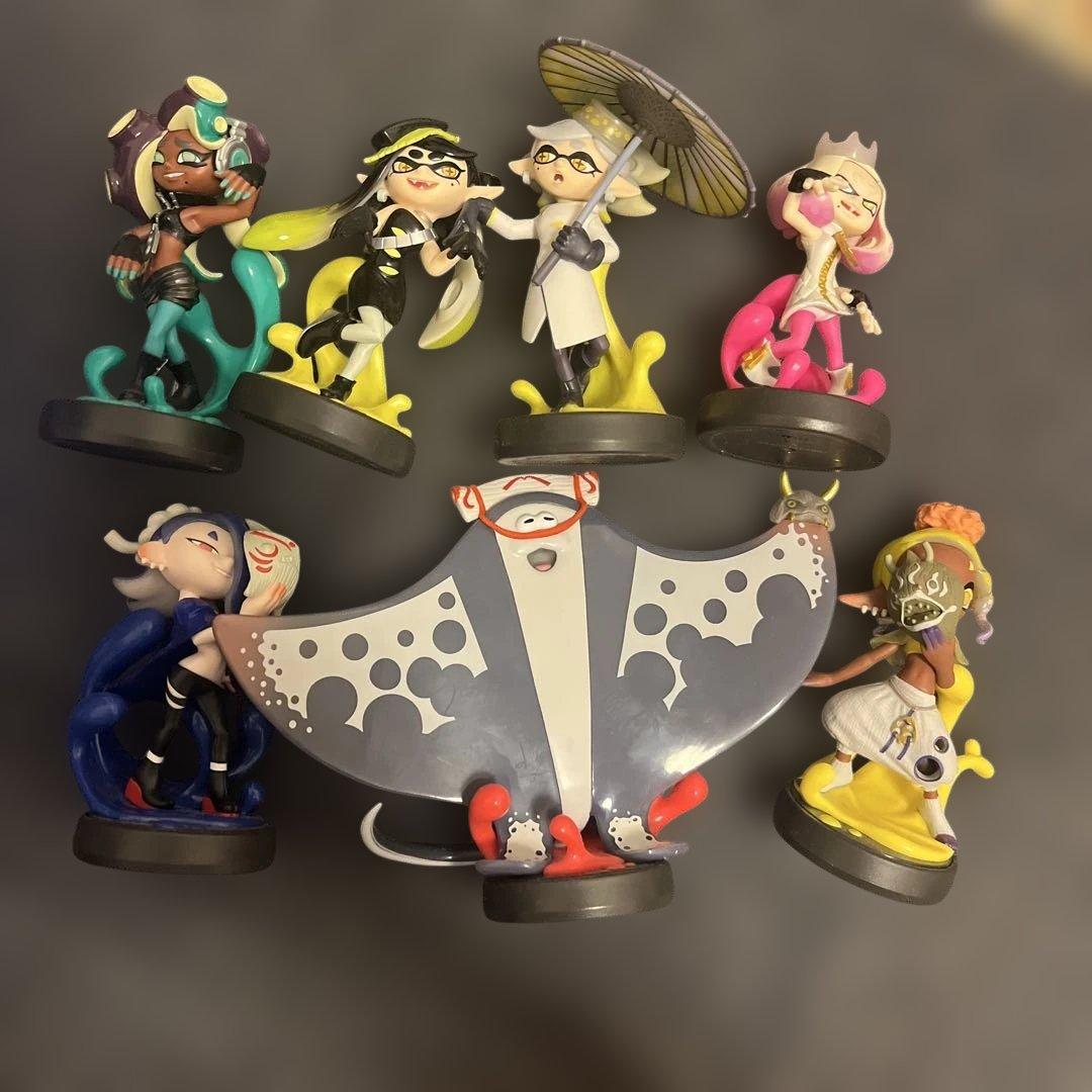 スプラトゥーン　ホタル　アオリ　フウカ　ヒメなどamiibo 7個セット