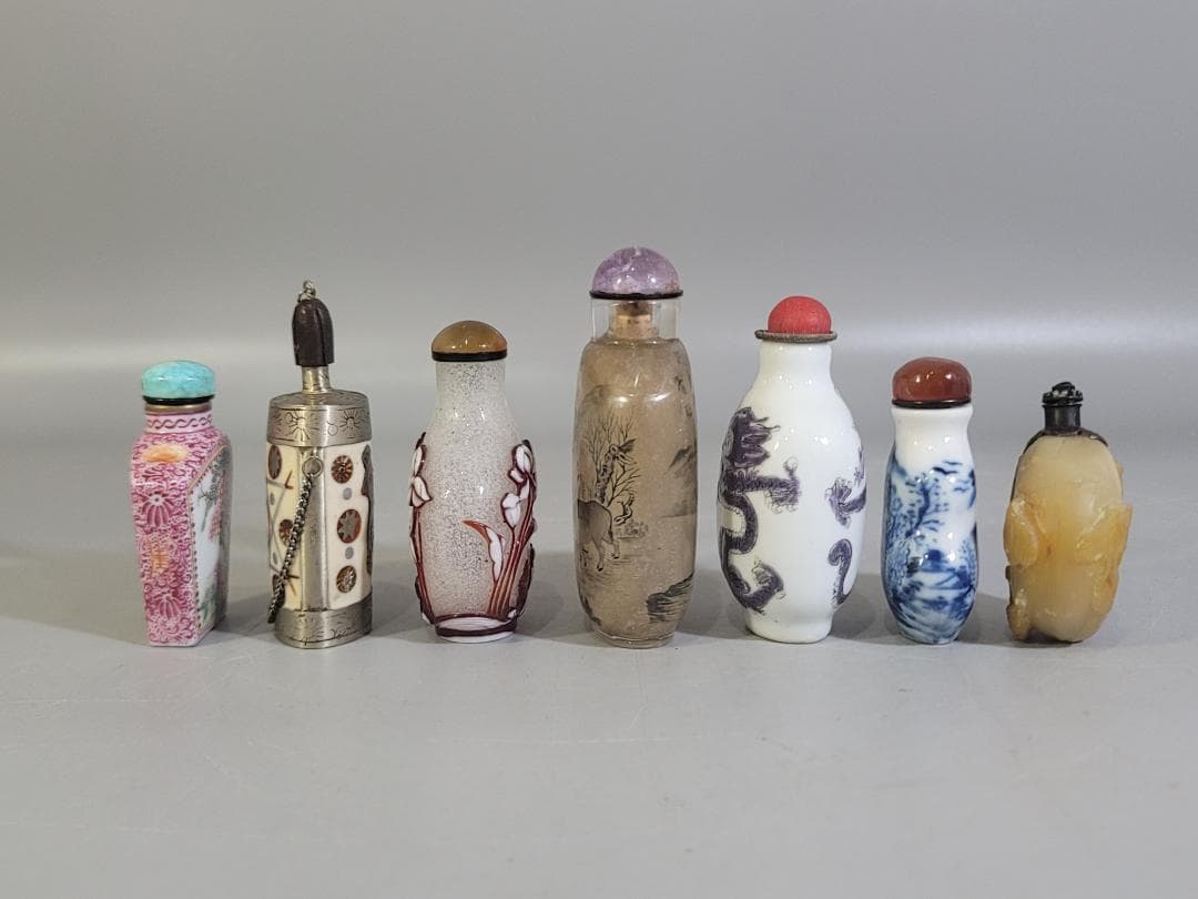 中国 古い 鼻煙壷 7個まとめ Ａ839