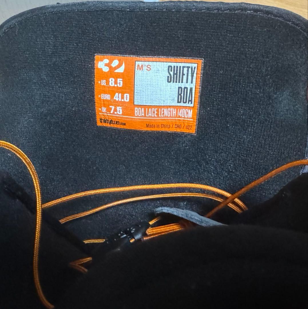 thirtytwo shifty BOA 26.5cmグレー/黒ワンシーズン４回