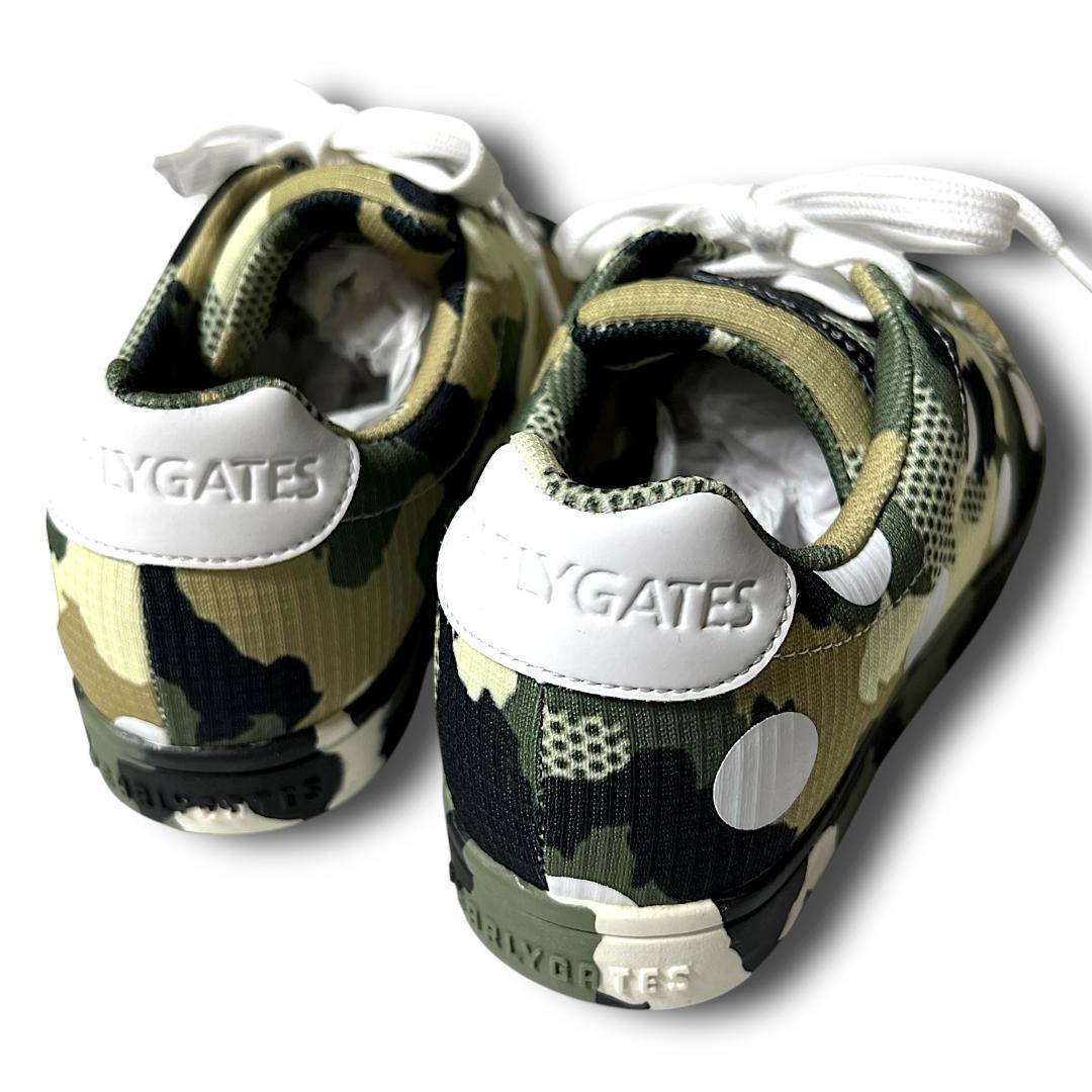 23cm パーリーゲイツ CAMO×ロゴ スパイク ゴルフシューズ