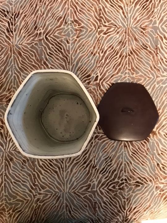 水指　茶道　茶道具　六角　骨董　陶器　日本美術