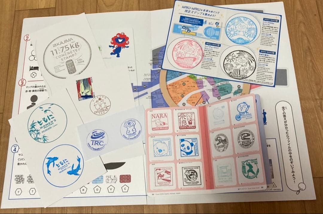 万博スタンプパスポートコンプリートサテライト済、ムーミン、住友・ノモ限定【2】