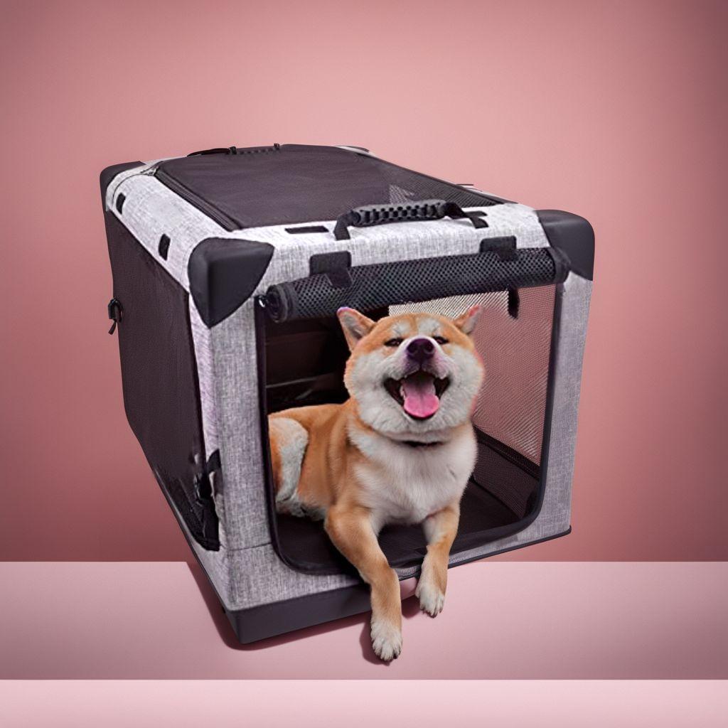 折りたたみ簡単 持ち手付き ハウス ペットキャリ 犬猫兼用