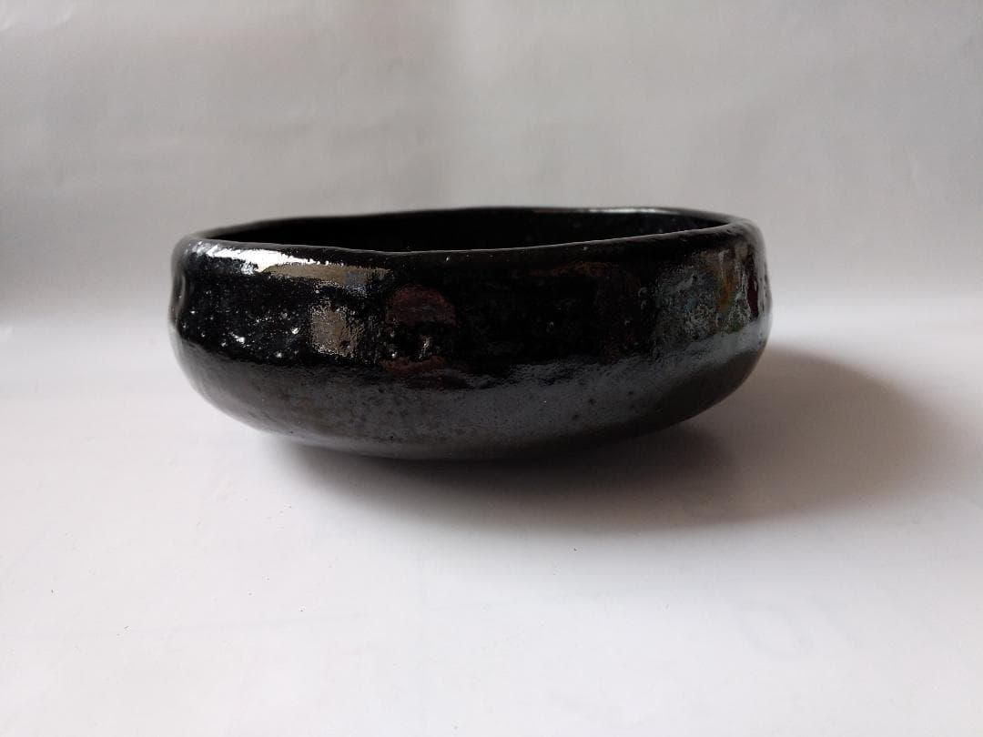 松雲窯 泉喜仙 作 馬盥 大樋茶碗 大樋焼 黒楽茶碗 茶道具 抹茶碗 美品 です