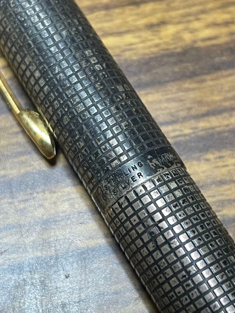 PARKER パーカー　スターリングシルバー万年筆　USA 14金ペン