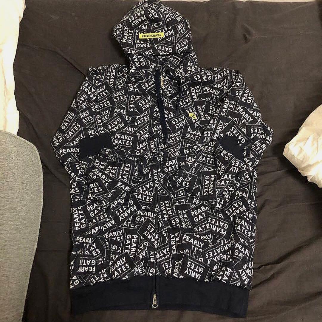PEARLY GATES フルジップ パーカー ホワイト　ブラック 4