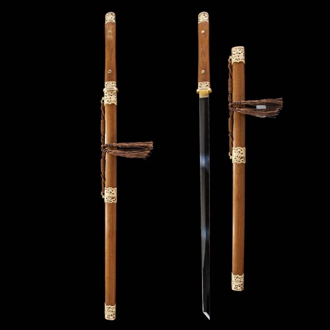 鏡面唐刀 模造刀 居合刀 武士道 武具 漢剣 唐刀 龍泉剣 手鍛造打