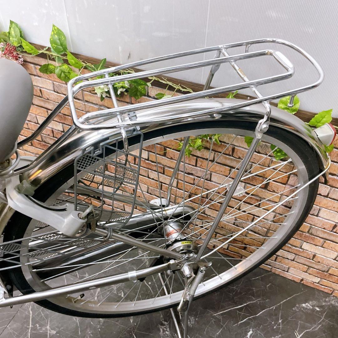 【87】一般車 シティー車 LUNERS シルバー 27インチ 内装変速付き