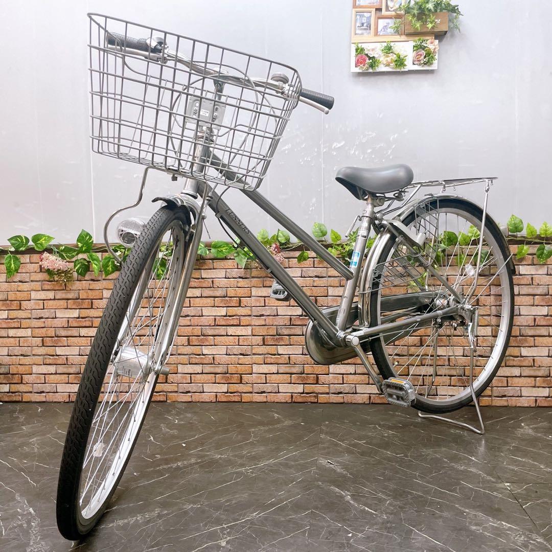 【87】一般車 シティー車 LUNERS シルバー 27インチ 内装変速付き