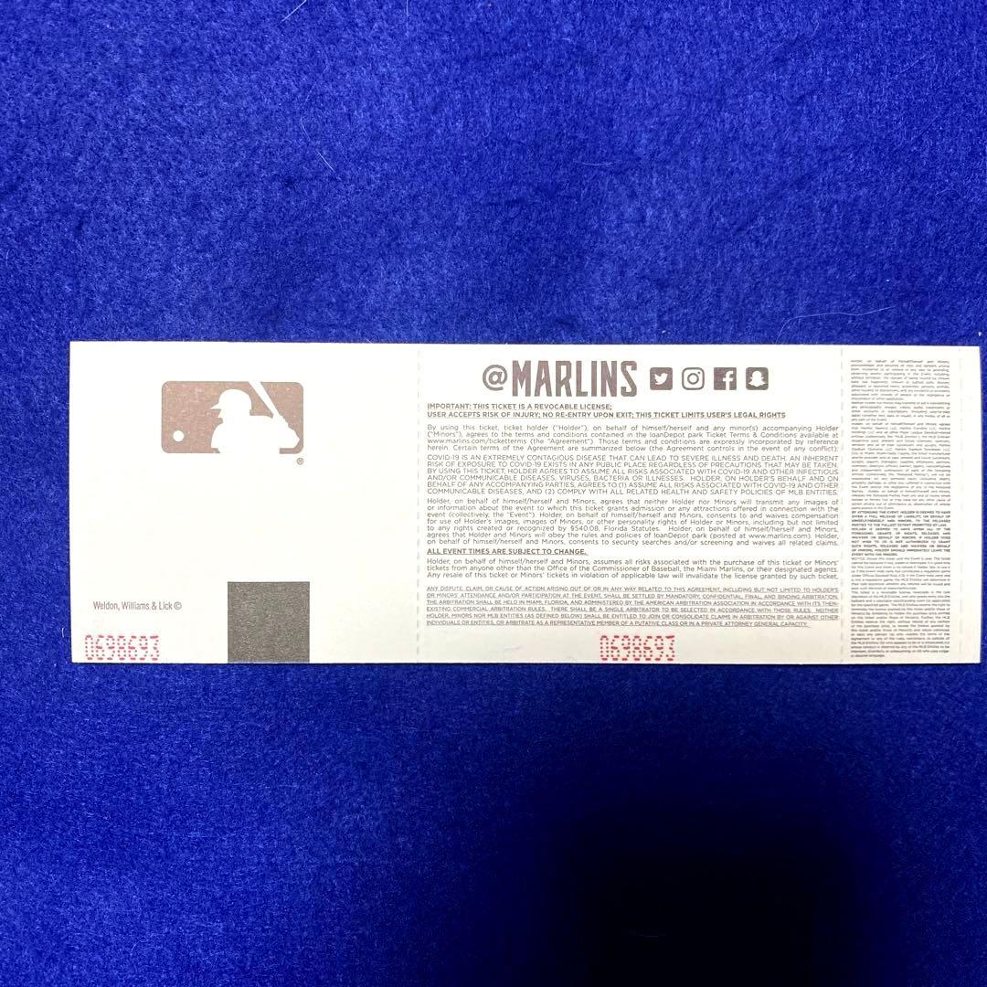 2024/9/19 大谷翔平 50-50 達成試合 未使用チケット