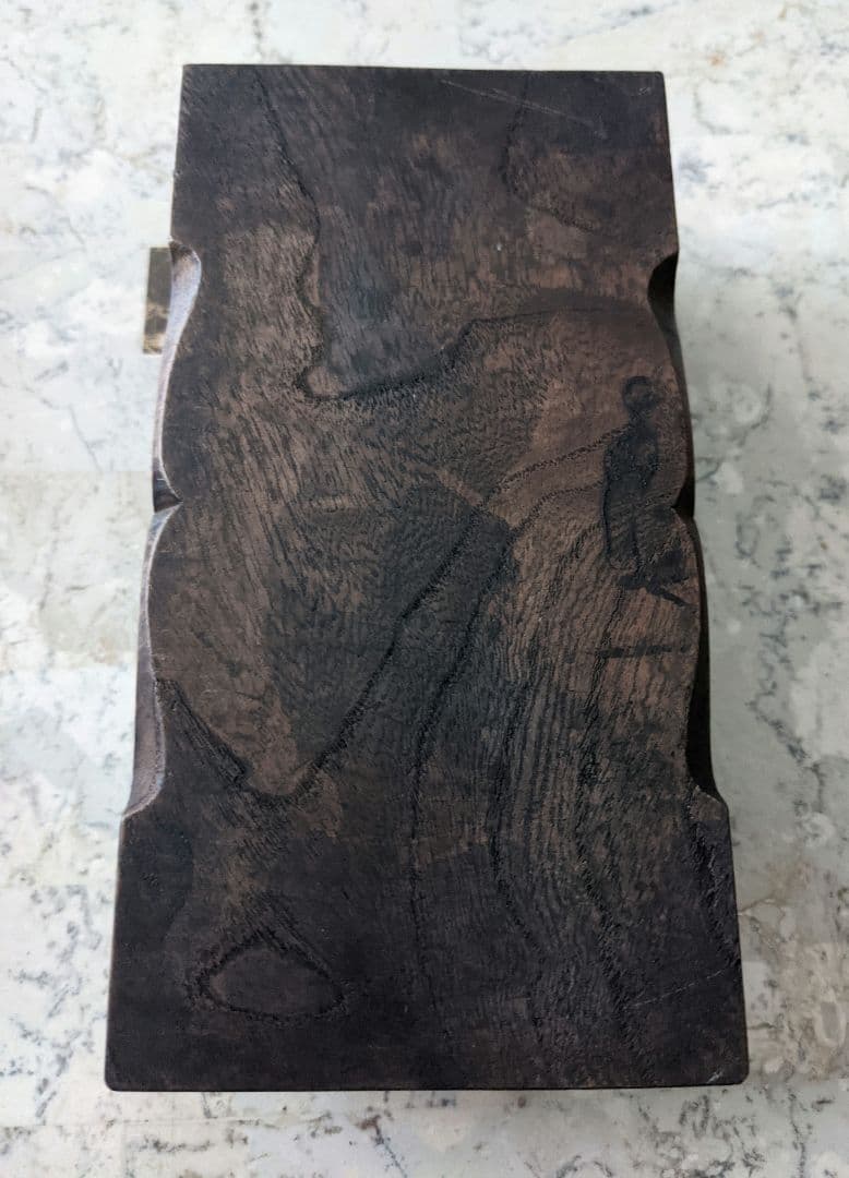 硯／書道／アンティーク台座付き硯