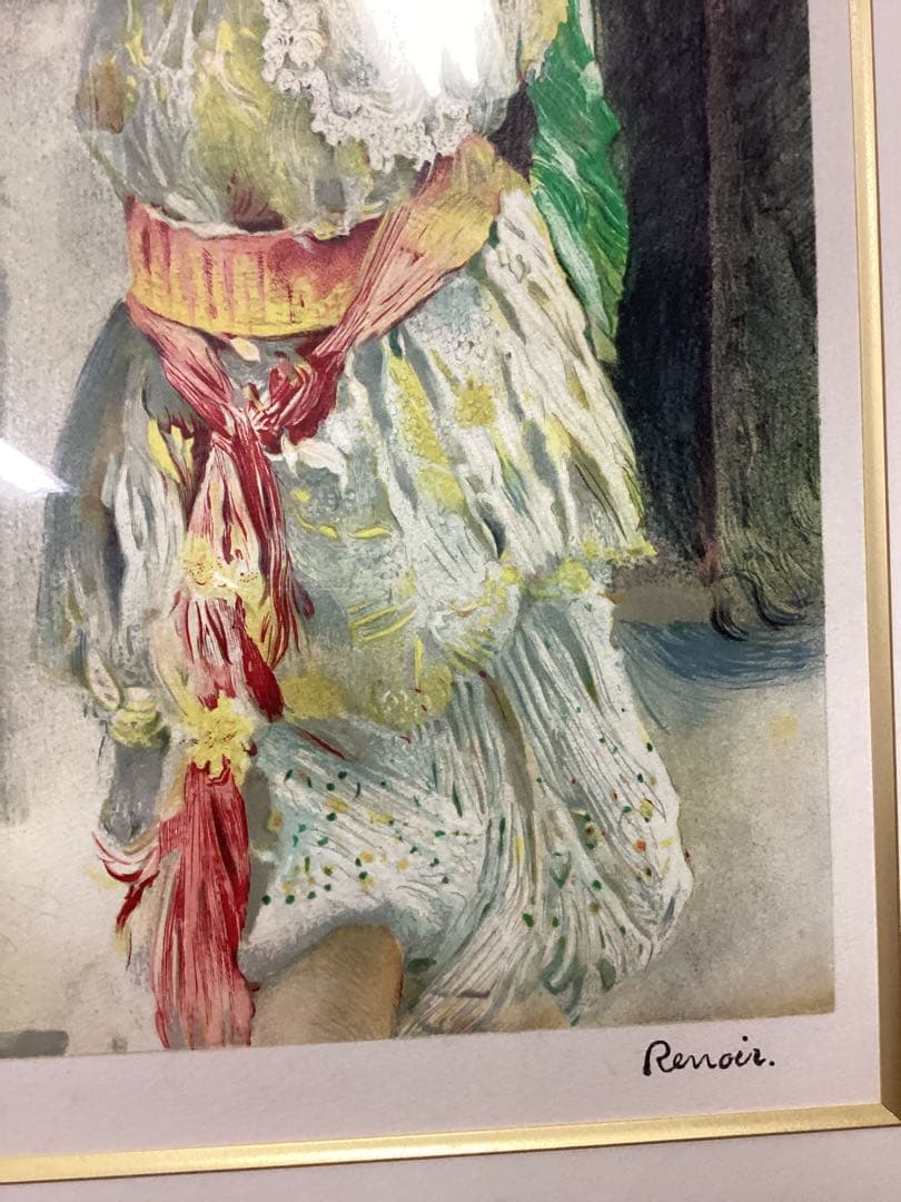 ルノアール　オリジナル版画タイトル「鷹を持つ少女」限定数300/72