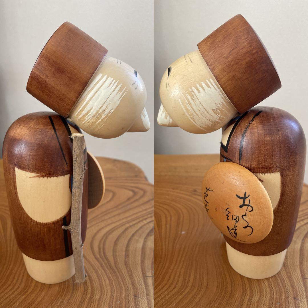 創作こけし　宮下はじめ作品6点　芭蕉　福笑いおじいちゃん・おばあちゃん