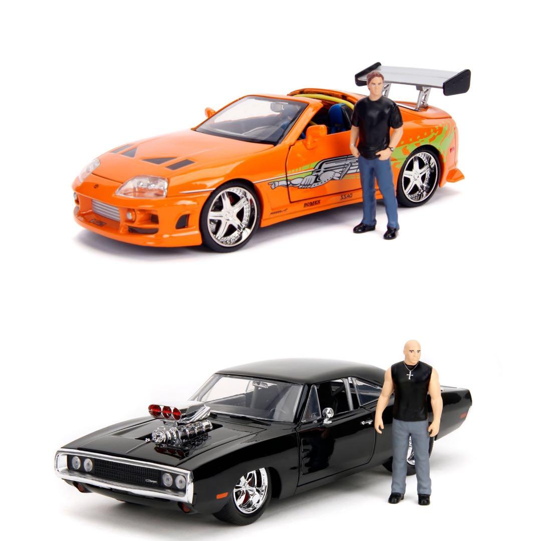 jada toysワイルドスピード スープラ/チャージャーフィギュア付きセット