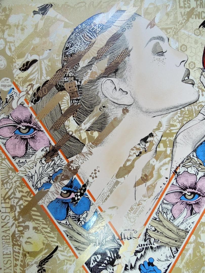 真作　prefab77　直筆サイン　ゴールド　kyne　村上隆　ロッカクアヤコ