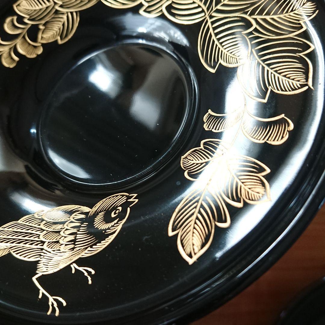 ちゅんちゅん雀 漆器 蒔絵 小皿 茶托 銘々皿　沈金 /骨董 古伊万里 輪島塗