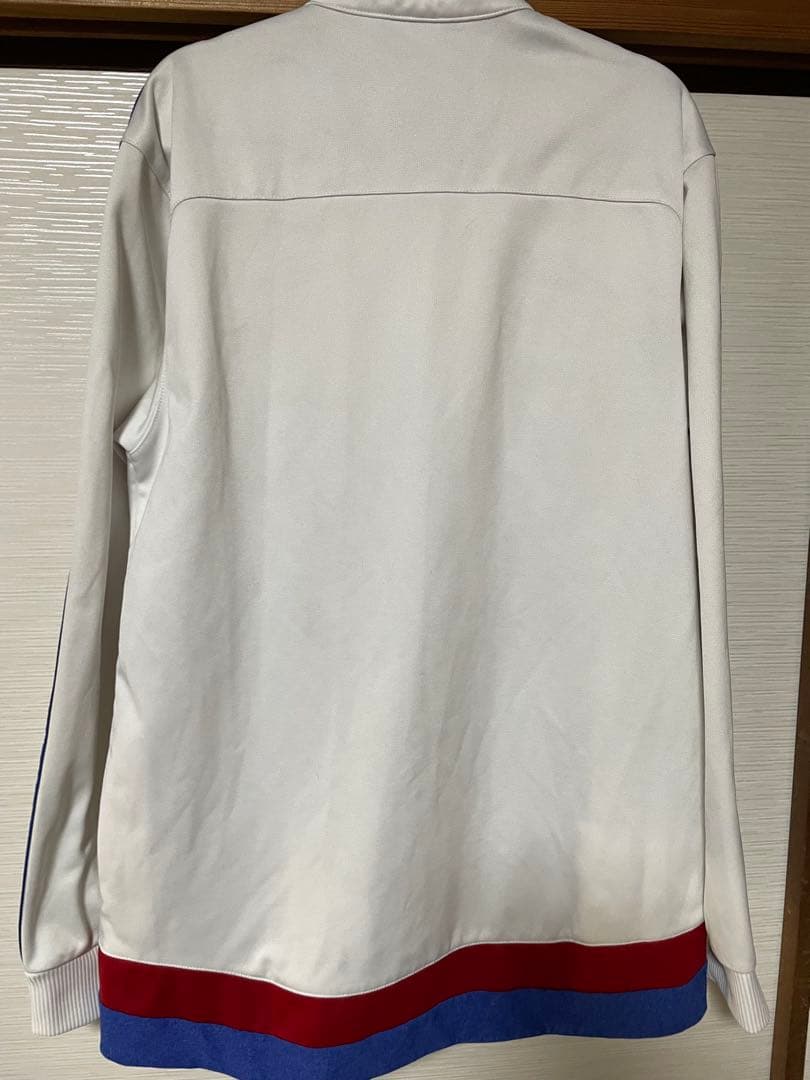 アディダスチェルシー ロゴ ワッペン スリーライン アンセムジャケット 白 L