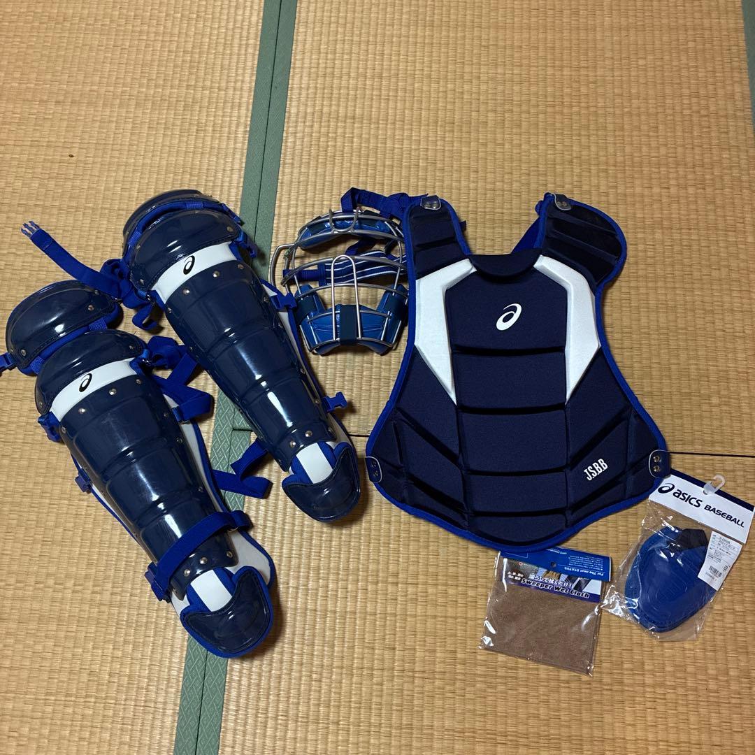週末限値下asics ジュニア軟式野球キャッチャープログテクターネイビーJSBB