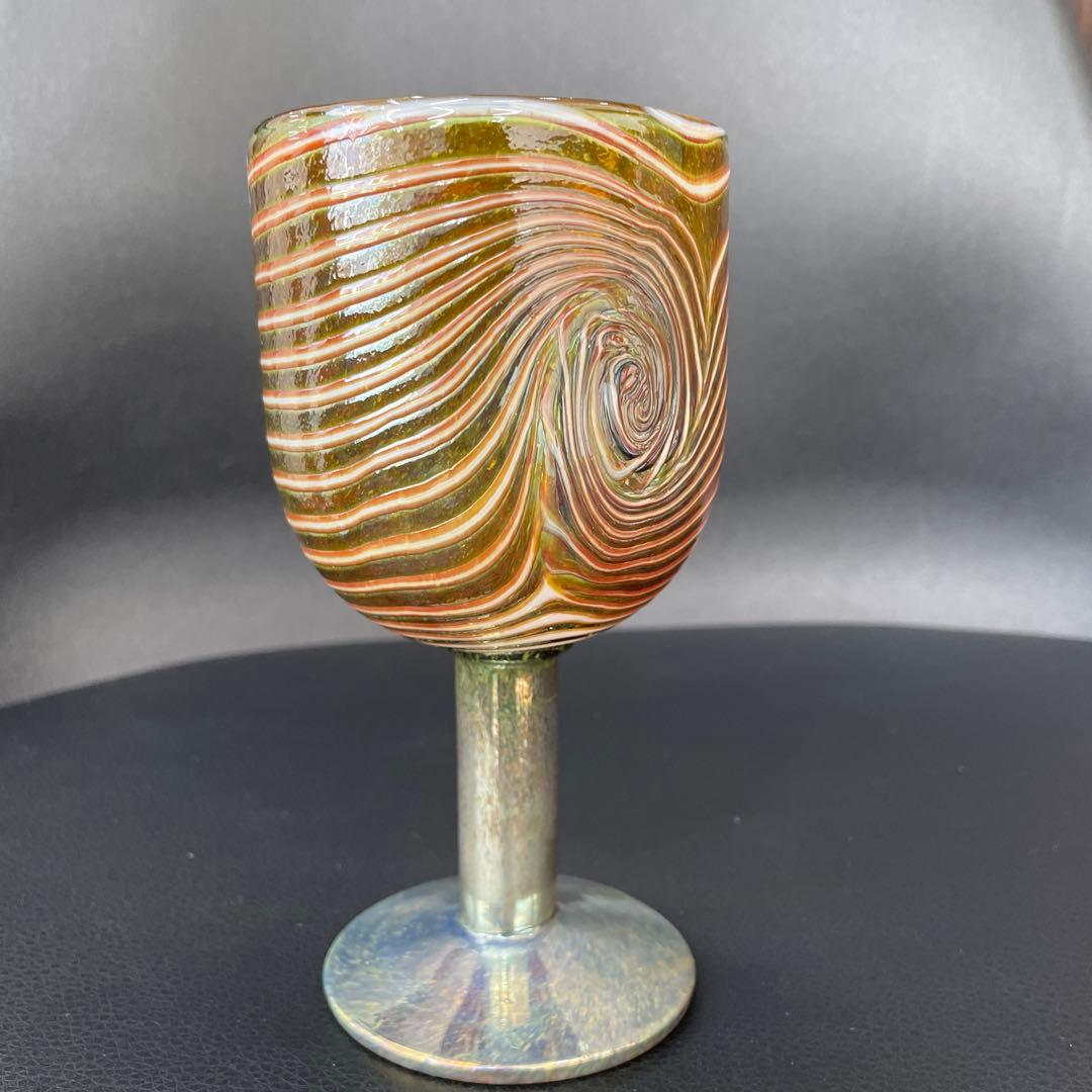 【E】✨希少品✨ヌータヤルヴィ　オイバトイカ　グラス　渦巻き模様　一点物