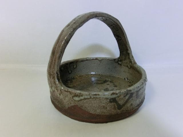 鉢■古唐津手付き鉢 古い絵唐津 花生け 菓子器 菓子鉢 古美術 時代物 骨董品■