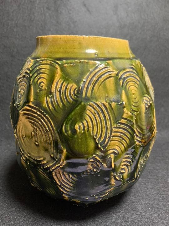 中島卓　織部　花器