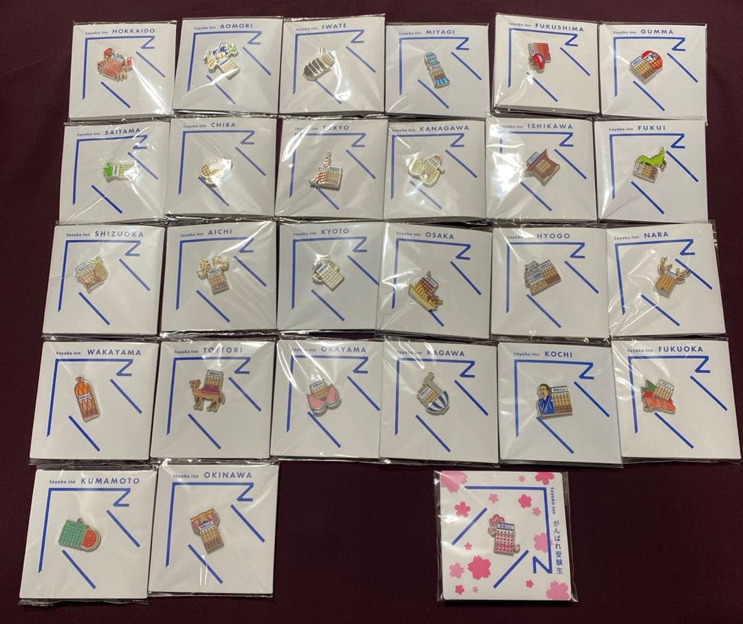 東横イン　ご当地　GENKIバッジ　ピンバッジ　１８ 都道府県
