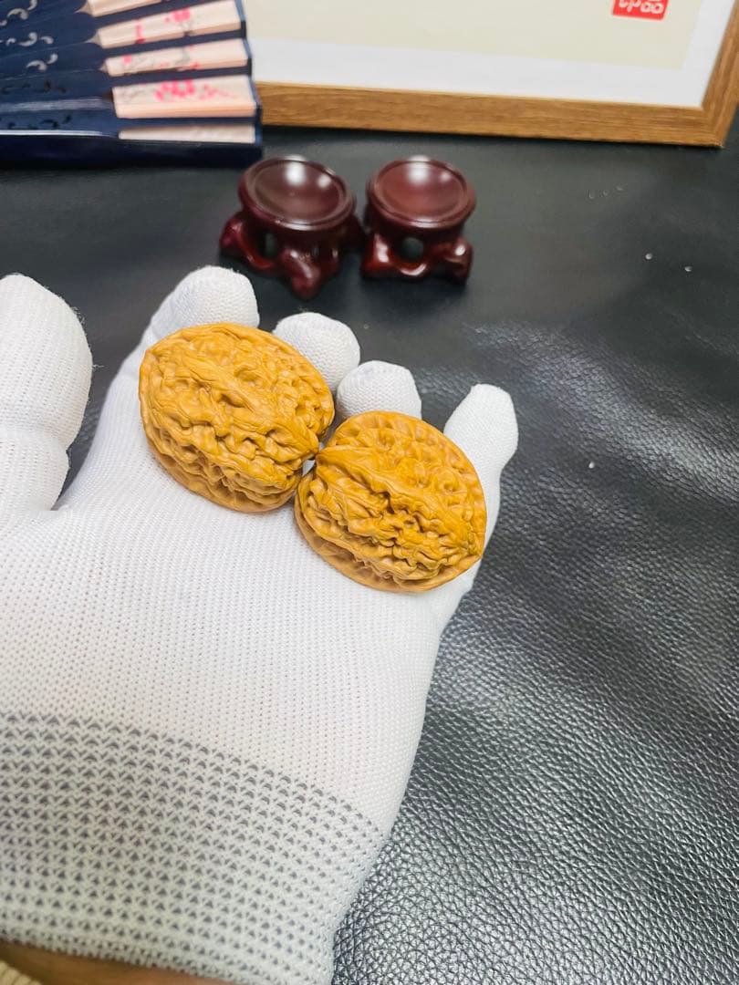 厚揚げNo.406❤️遊ぶクルミ　文玩核桃 希少変高級種红锦鲤