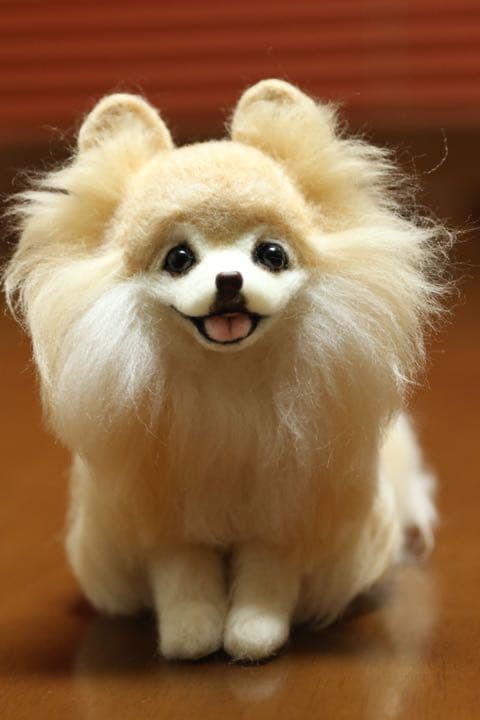 羊毛フェルト　ポメラニアン