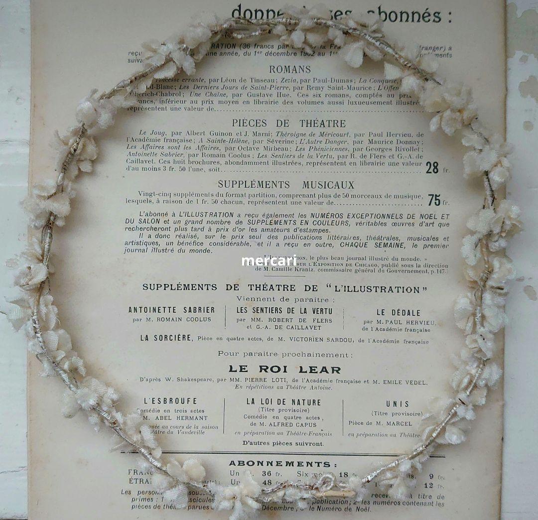 アンティーク　布花ティアラ