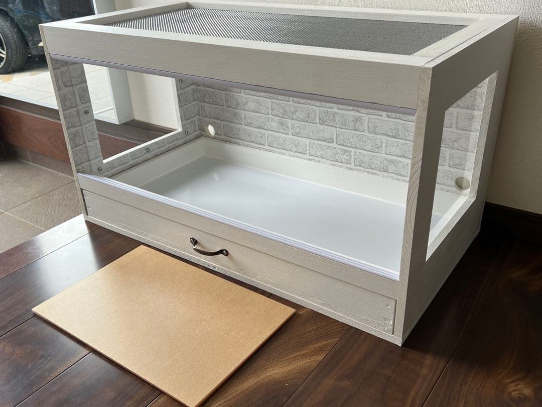 新品　送料込　木製ケージ　引出し付　ハリネズミ　ハムスター　小動物　カスタムに！