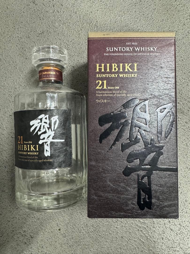 Hibiki 21年 ウイスキー 空瓶・箱入り