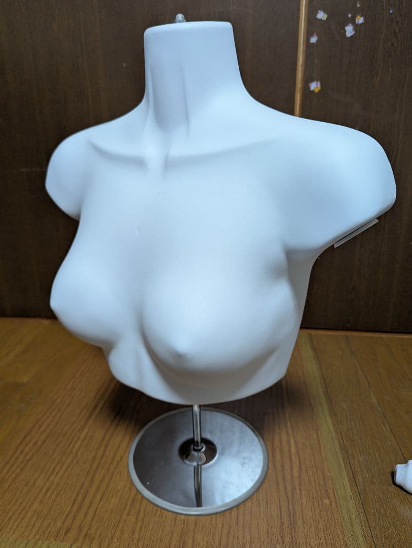 レディースフレキシブルトルソー バストアップ 台座付き 伸縮式 ディスプレイ