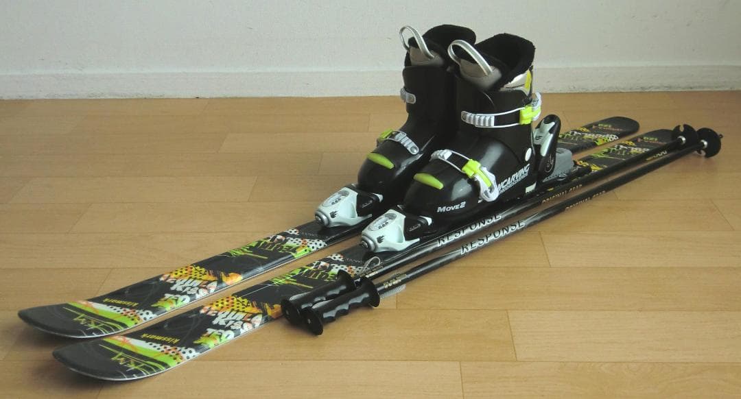 ■■送料無料■kissmark■子供用スキー4点セット■120/22■WAX■■