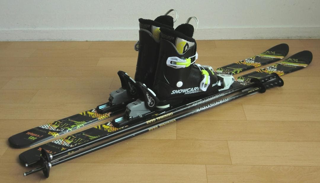 ■■送料無料■kissmark■子供用スキー4点セット■120/22■WAX■■