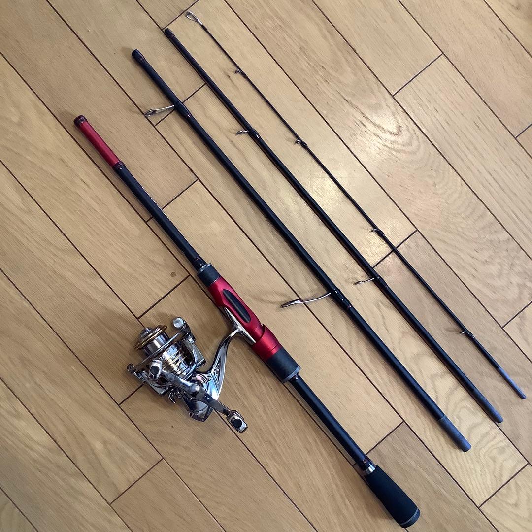PE2号付4ピース7ftスピニングロッド&ダブルハンドルスピニングリール2500