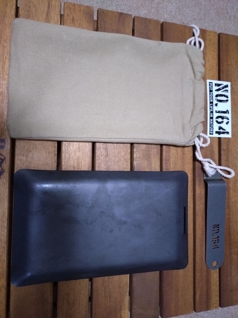 No.164 ヒロシ鉄板4.5ミリ　独焼鉄板　ソロ用鉄板