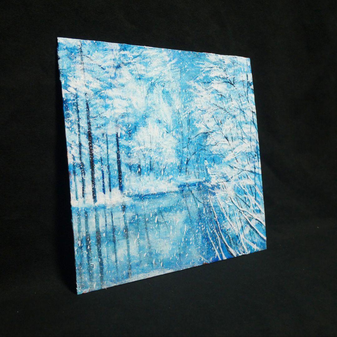 油絵 油彩 油彩画 絵 絵画【白銀の世界】