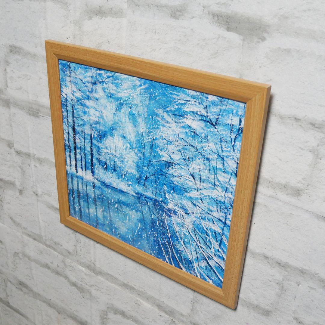 油絵 油彩 油彩画 絵 絵画【白銀の世界】