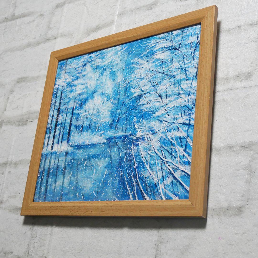 油絵 油彩 油彩画 絵 絵画【白銀の世界】