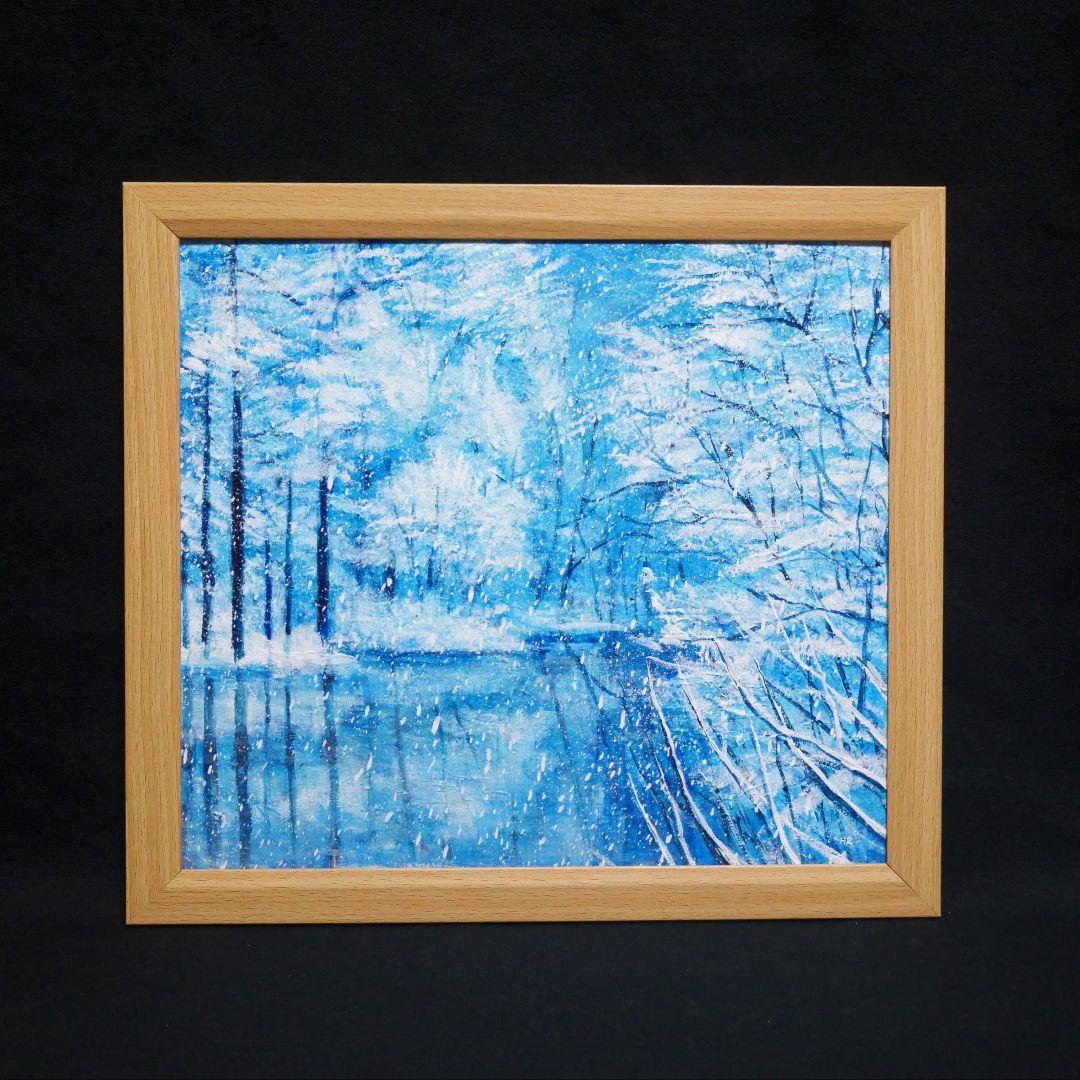 油絵 油彩 油彩画 絵 絵画【白銀の世界】