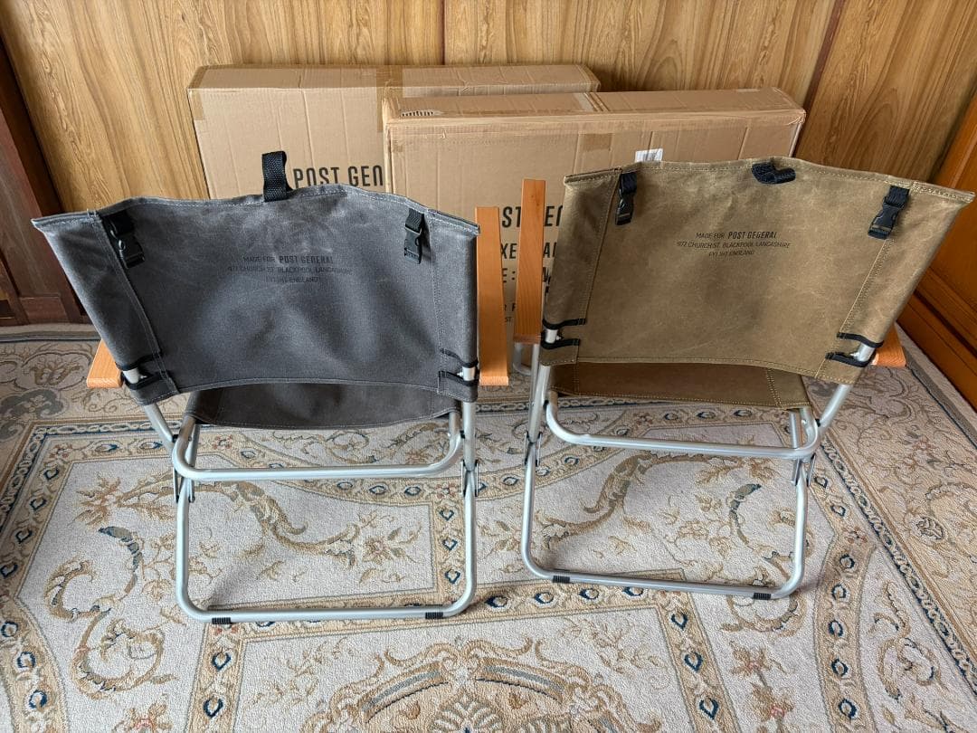 ポストジェネラル ワックスドキャンバス ローバーチェア タイプロー×2脚セット