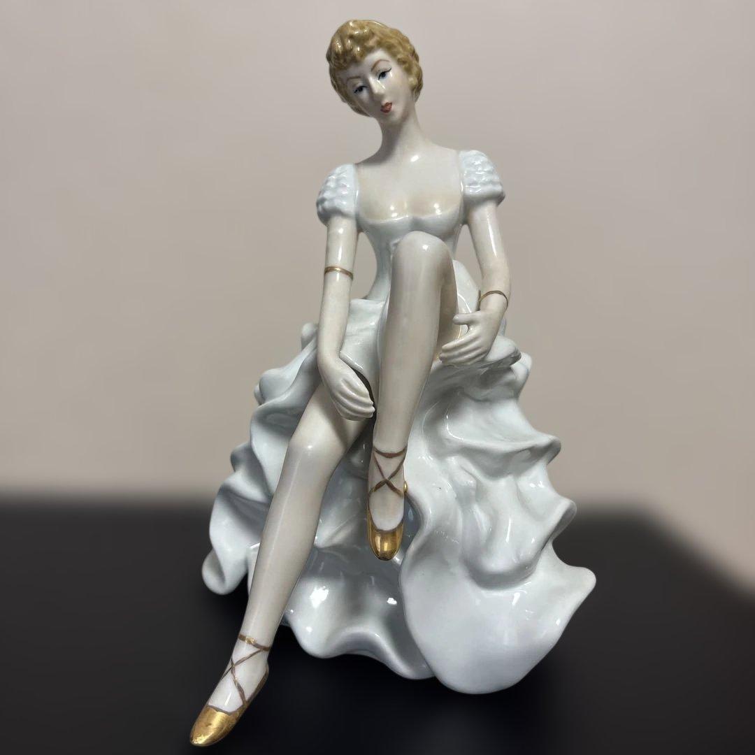 ドイツWallendorfウォーレンドルフ★バレリーナ人形置物陶器像2体セット