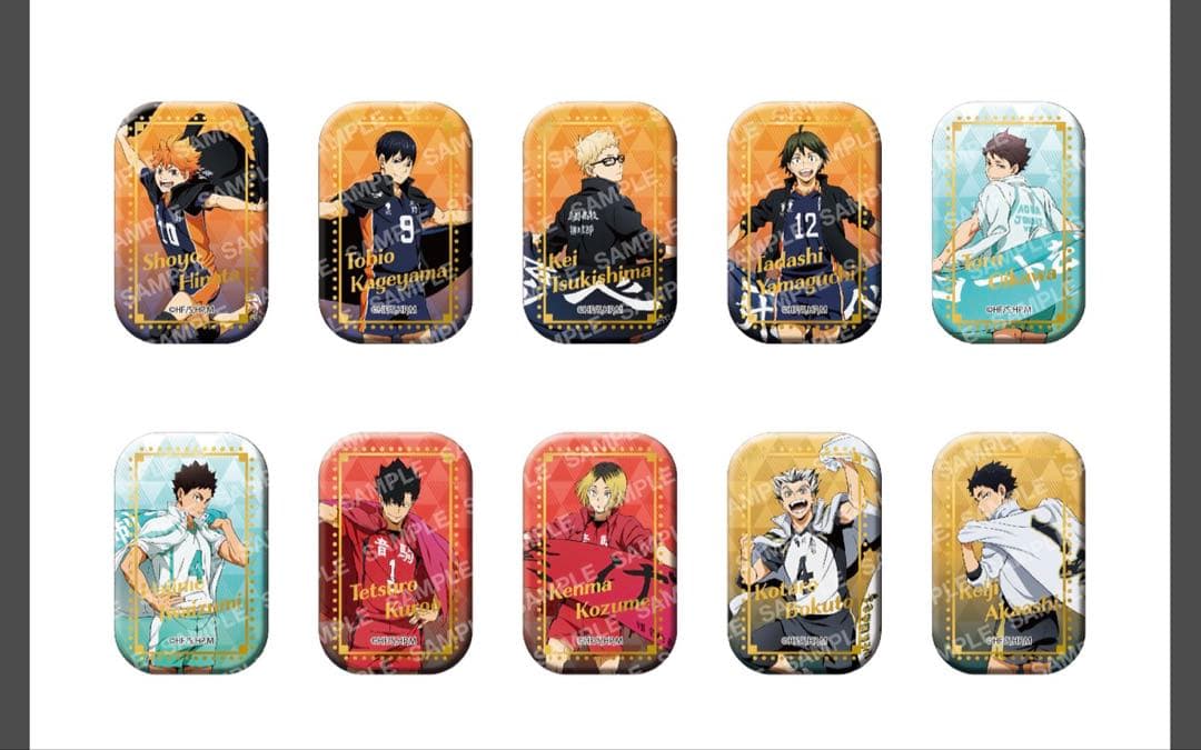 ハイキュー セブンネット限定 スクエア缶バッジ　第一弾 第二弾セット