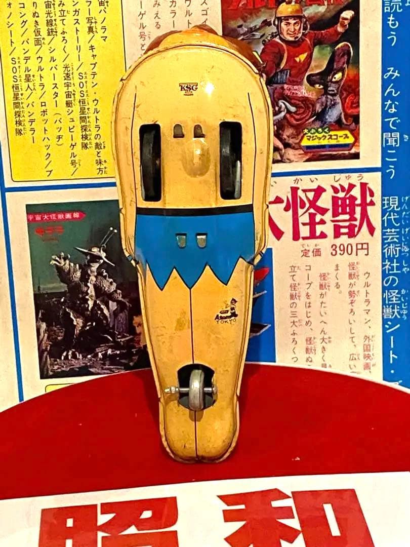 昭和のヒーロー達】可動品★1960年超レトロな狼少年ケン三輪車のブリキトイ