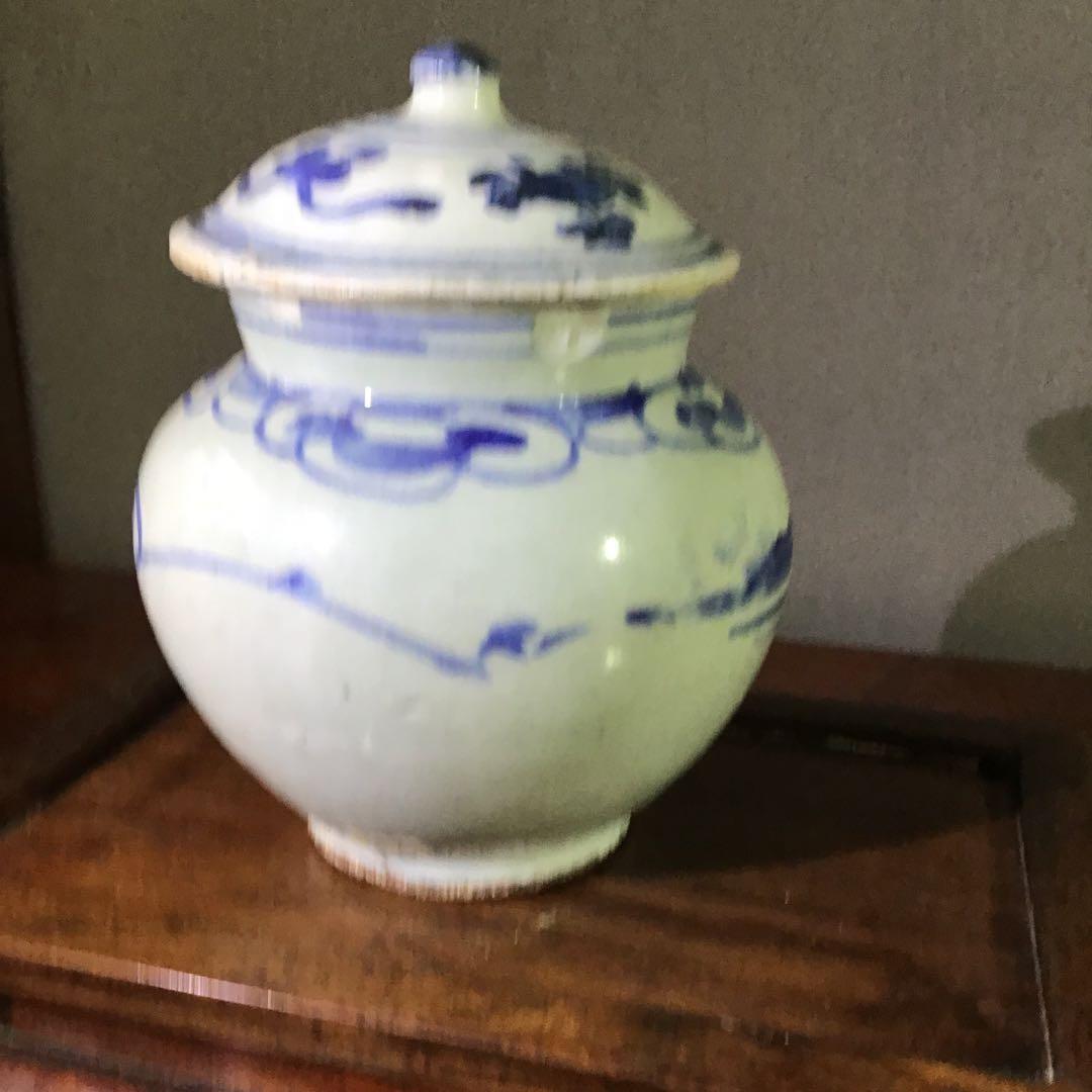 李朝　蓋付小壺