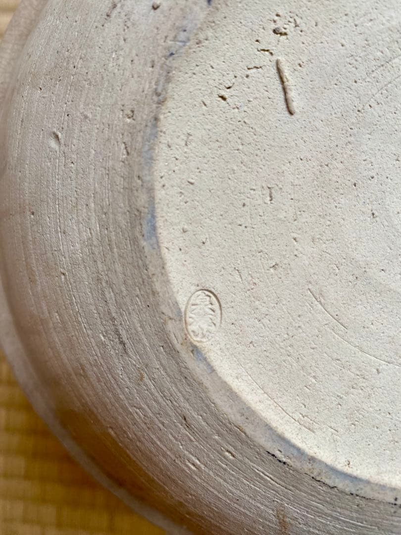 萩焼 白萩 耳付水指 茶道具 陶印あり 銘：松 貫入 梨地 水差し 骨董 共蓋付