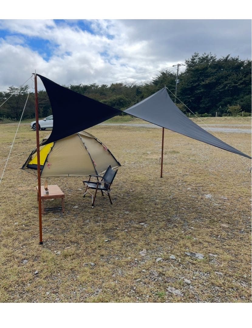 テーロタープ　Telo タープ 黒 収納袋付き　ガイロープ付き
