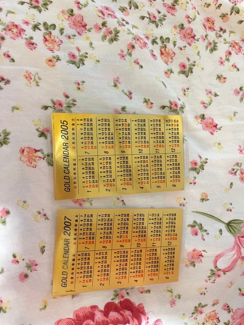 2007年 金箔カレンダー 鶏とイノシシ