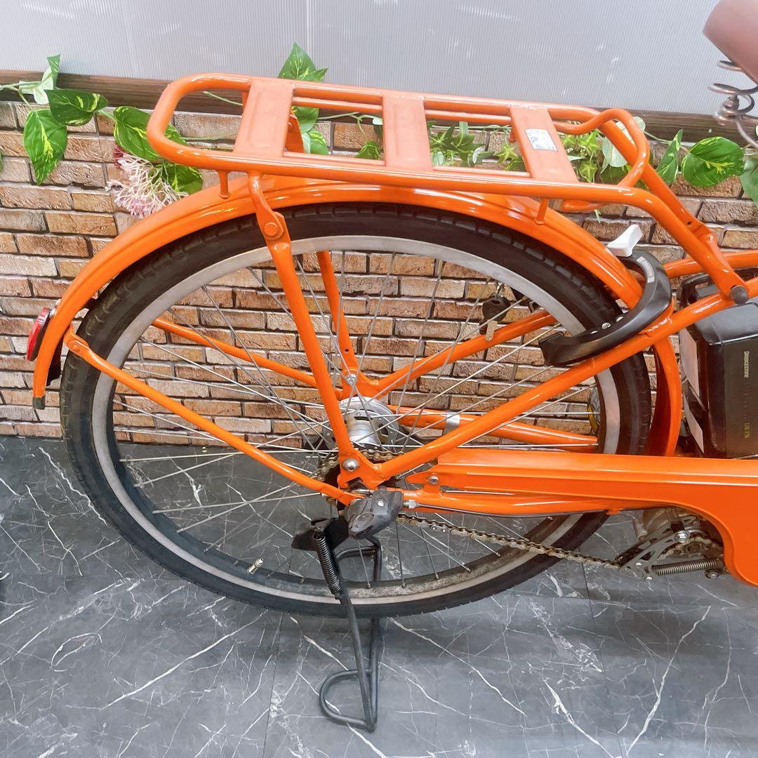 【80】電動自転車 ブリヂストン STEPCRUZ オレンジ